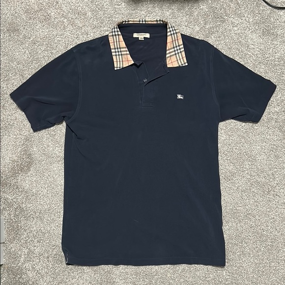 Classic Burberry Dark Blue Polo - Picture 1 of 6